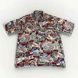 Reyn Spooner Shirt Men Small Collegiate Football Texas A&M Aggies All Over Print